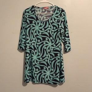 LAST CHANCE! Zulily Simply Aster Navy/Aqua Tunic